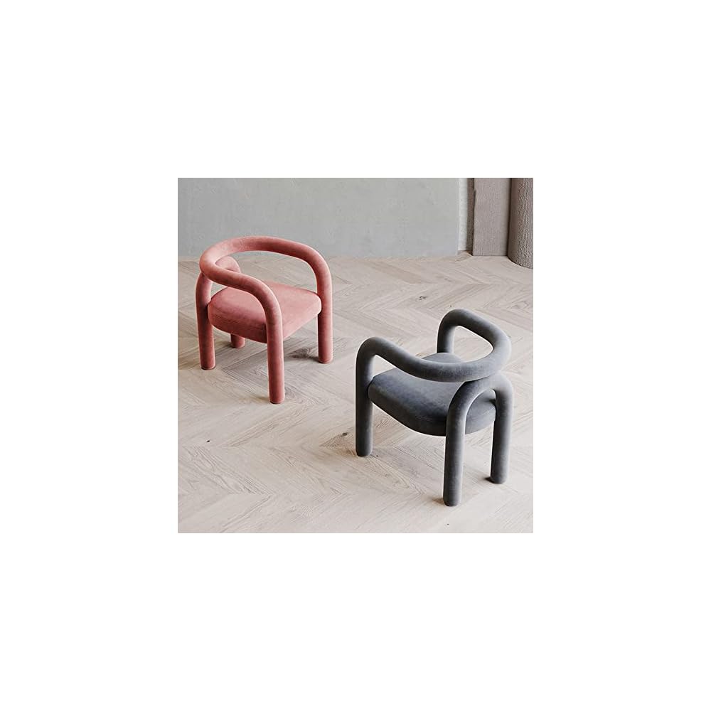Cosmetic Chair Scandinavian Living Room Furniture Leisure Chair Reclining Dining Chair Cashmere Sofa Armchair Makeup Stool (Color : D, Size : 1 Code) (A 1 Code)